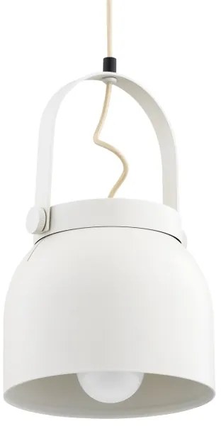 Argon 8280 - Luster na lanku LOGAN 1xE27/15W/230V pr. 20 cm biela