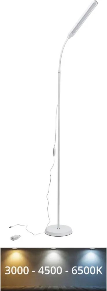LED Stmievateľná stojacia lampa SIGNUS LED/10W/230V 3000/4500/6500K biela