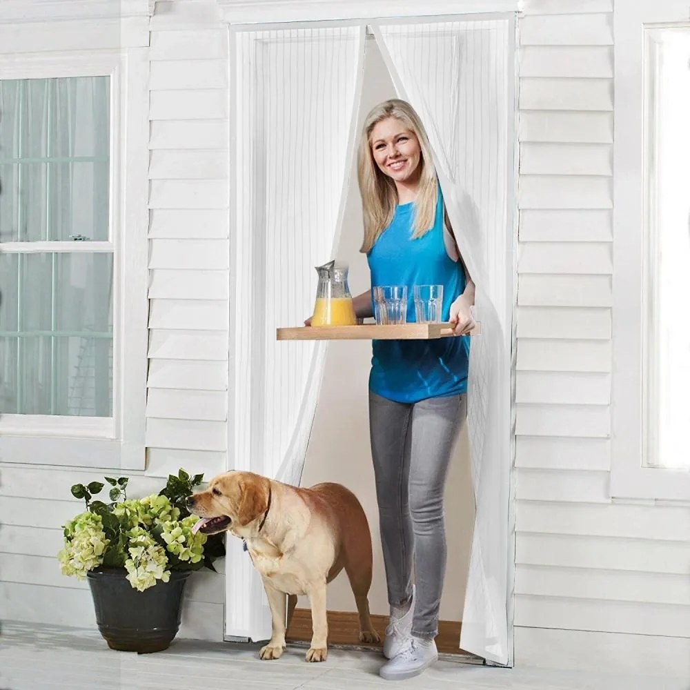 Sieťka do dverí proti hmyzu - FLORA - magnetická čierna