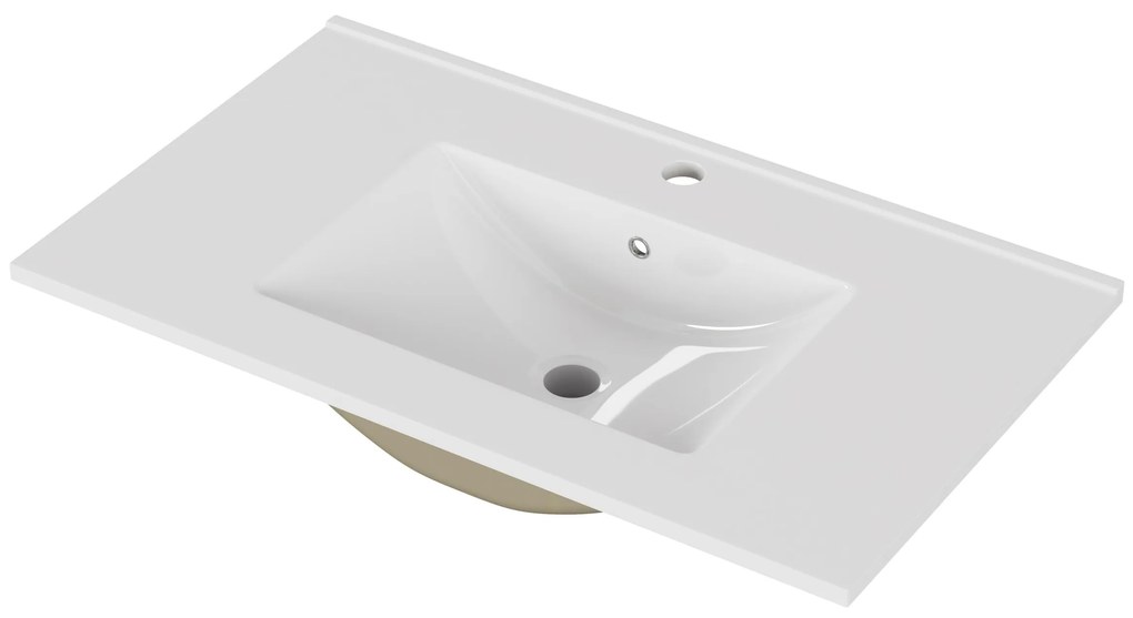 Zápustné umývadlo Houseland Cavelo 80 cm biele