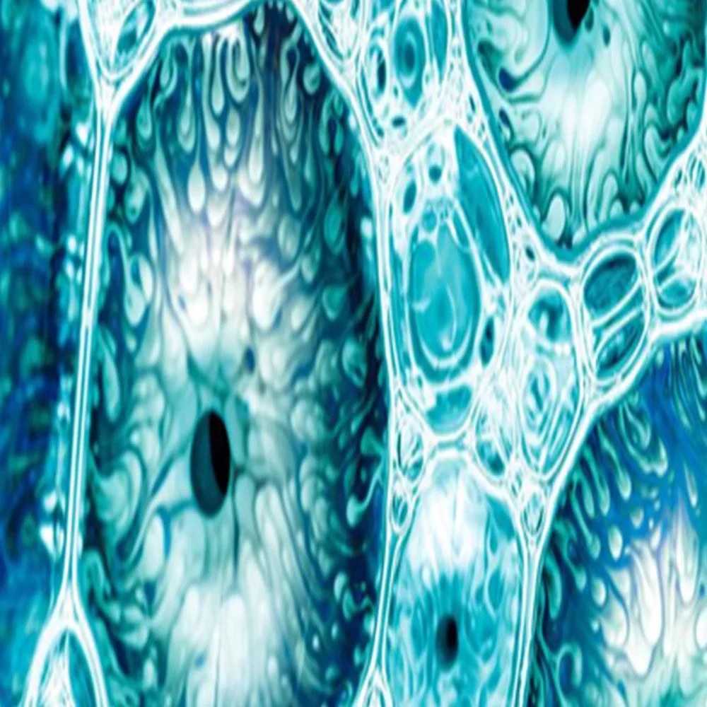 Ozdobný paraván Abstraktní tyrkysová - 180x170 cm, päťdielny, obojstranný paraván 360°