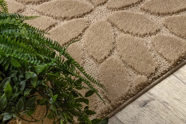 Kúpeľňový koberček SUPREME LINES kamienky, béžový