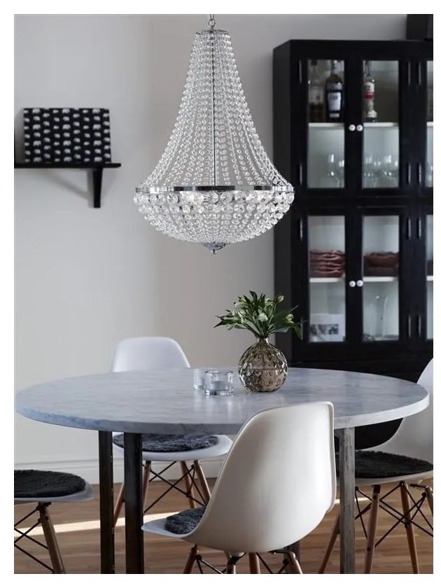 Závesné svietidlo v striebornej farbe Markslöjd Granso, ⌀ 40 cm