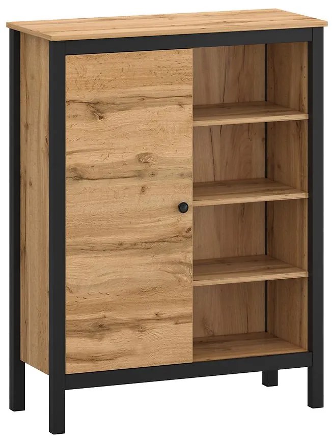 Komoda Palmer C dub wotan / čierna