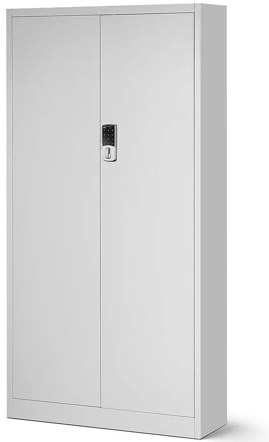 Kancelárska skriňa Daniel + elektrický zámok kovová šedý