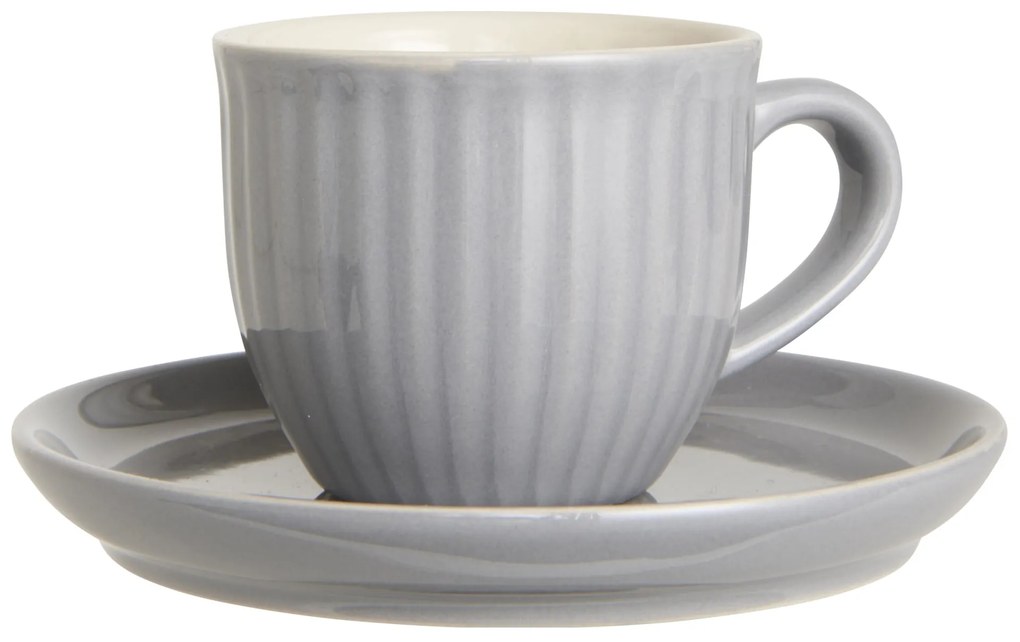 IB LAURSEN Šálka s tanierikom Mynte French Grey 130 ml