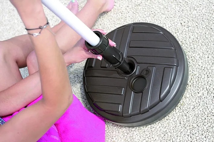 Podstavec pod slnečník okrúhly UMBI 39 cm biely
