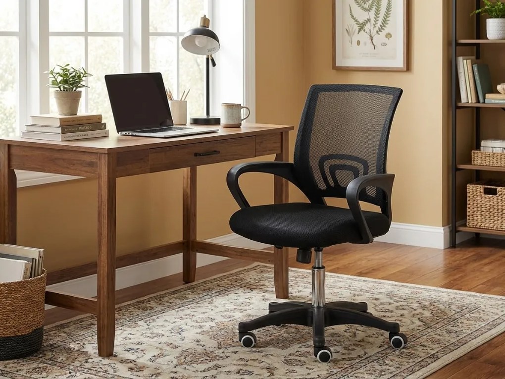 Čierna kancelárska stolička JETTA