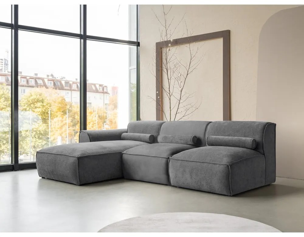 Sivá rohová pohovka (ľavý roh) Flex Felix – Miuform