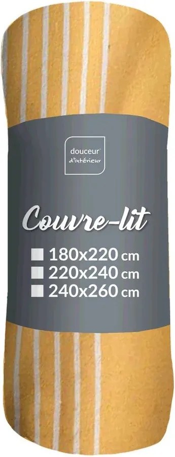 Žltý pléd 220x240 cm Adele – douceur d'intérieur