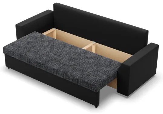 Trojmiestna rozkladacia sedačka LUGO popolová / čierna