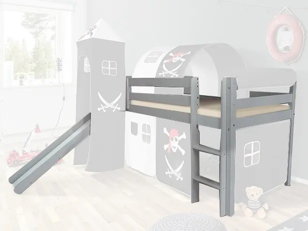 MG Vyvýšená detská posteľ SORO 90x200 - sivá