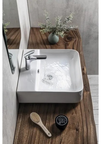 Isvea - Umývadlo na dosku/závesné SOTT AQUA 50x50 cm keramika/biela