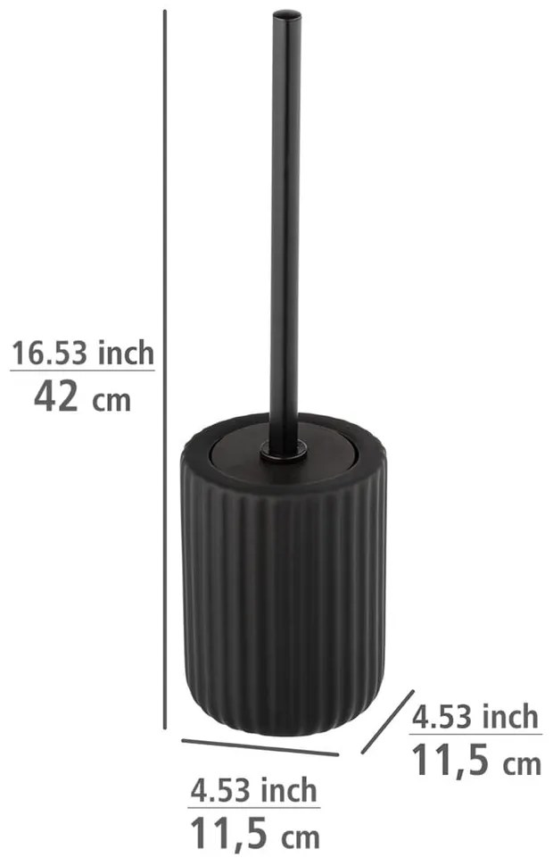 Čierna toaletná kefa Wenko Belluno