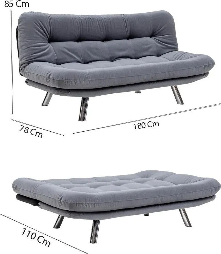 Třímístná rozkládací pohovka Misa Small 175 cm vícebarevná