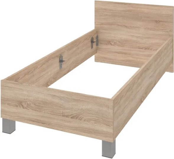 Posteľ Mega 160, 90x200 cm, dub sonoma