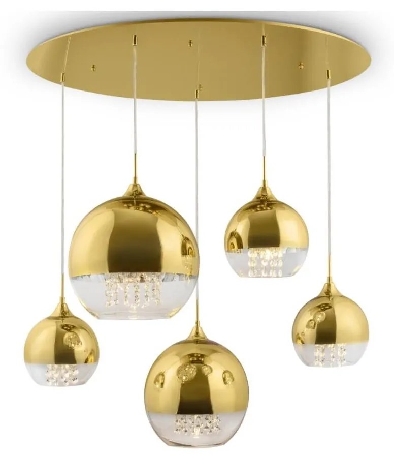 Maytoni P140-PL-170-5-G - Luster na lanku FERMI 5xE27/60W/230V zlatá