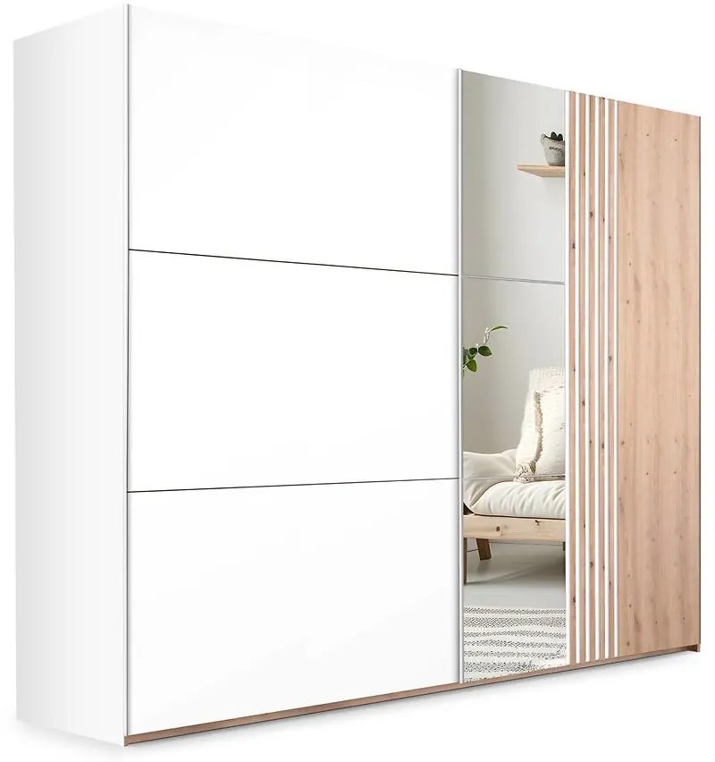 Skriňa Sintra 203 Biela / Dub Wotan