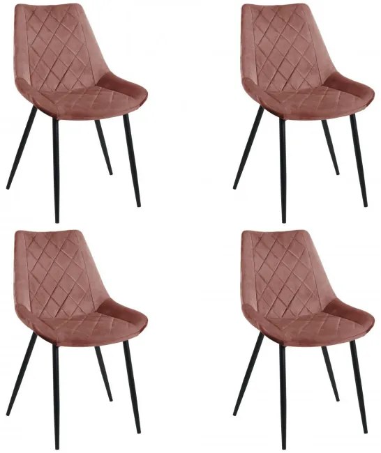 Set štyroch jedálenských stoličiek SJ.0488 ružové