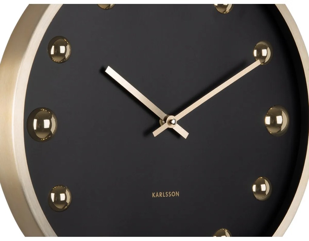 Karlsson 5971BK dizajnové nástenné hodiny čierna, pr. 35 cm