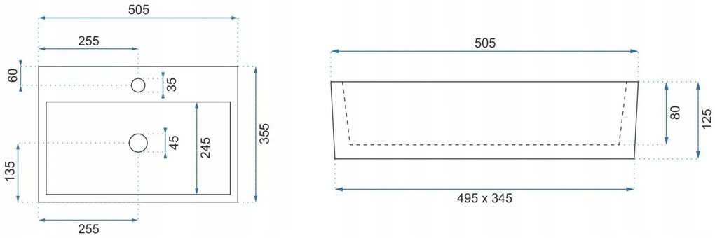 Keramické umývadlo MAXMAX Rea VALERIA N