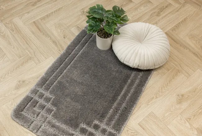 Kúpeľňový koberček Sego sivý, mozaika