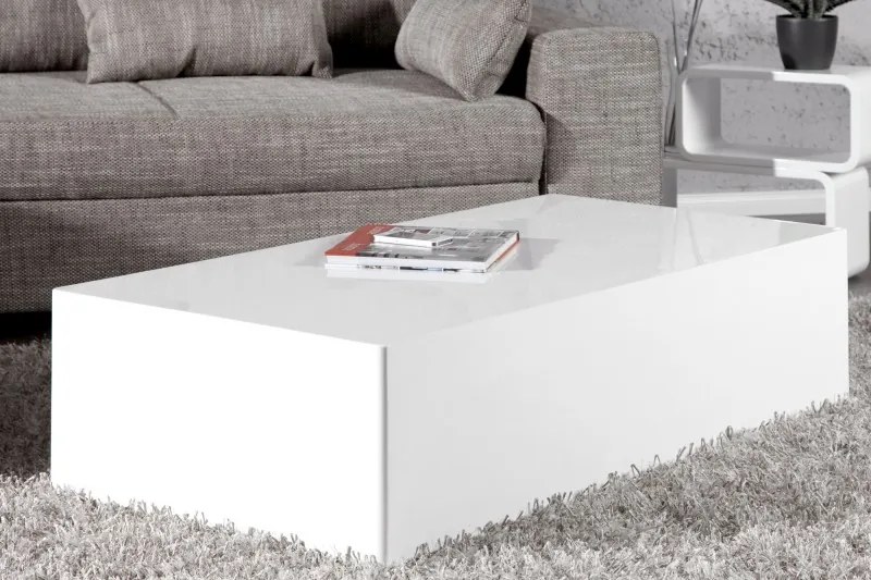 Bighome - Konferenčný stolík MONOBLOCK XL - biela