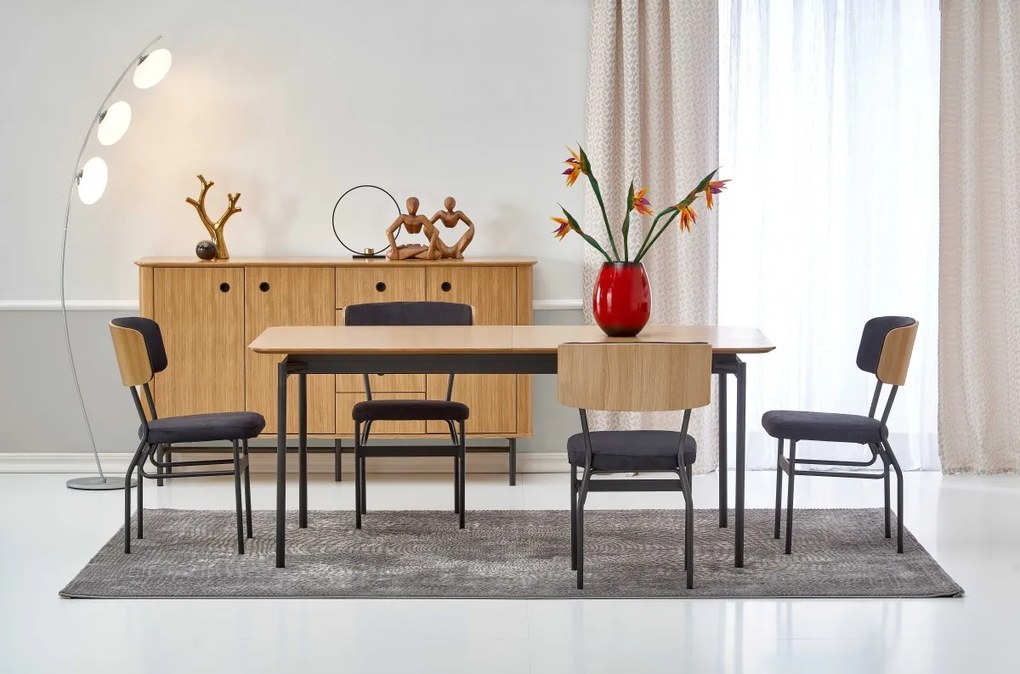 Jedálenský rozkladací stôl Smart ST 170/250 cm dub gladstone/čierny