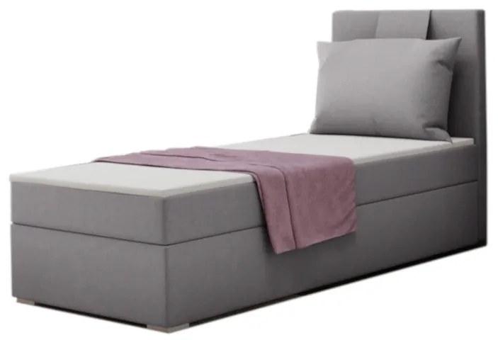 Čalúnená posteľ boxspring MIRANDA + vrchný matrac - soro 90 / ľavá / 80x200