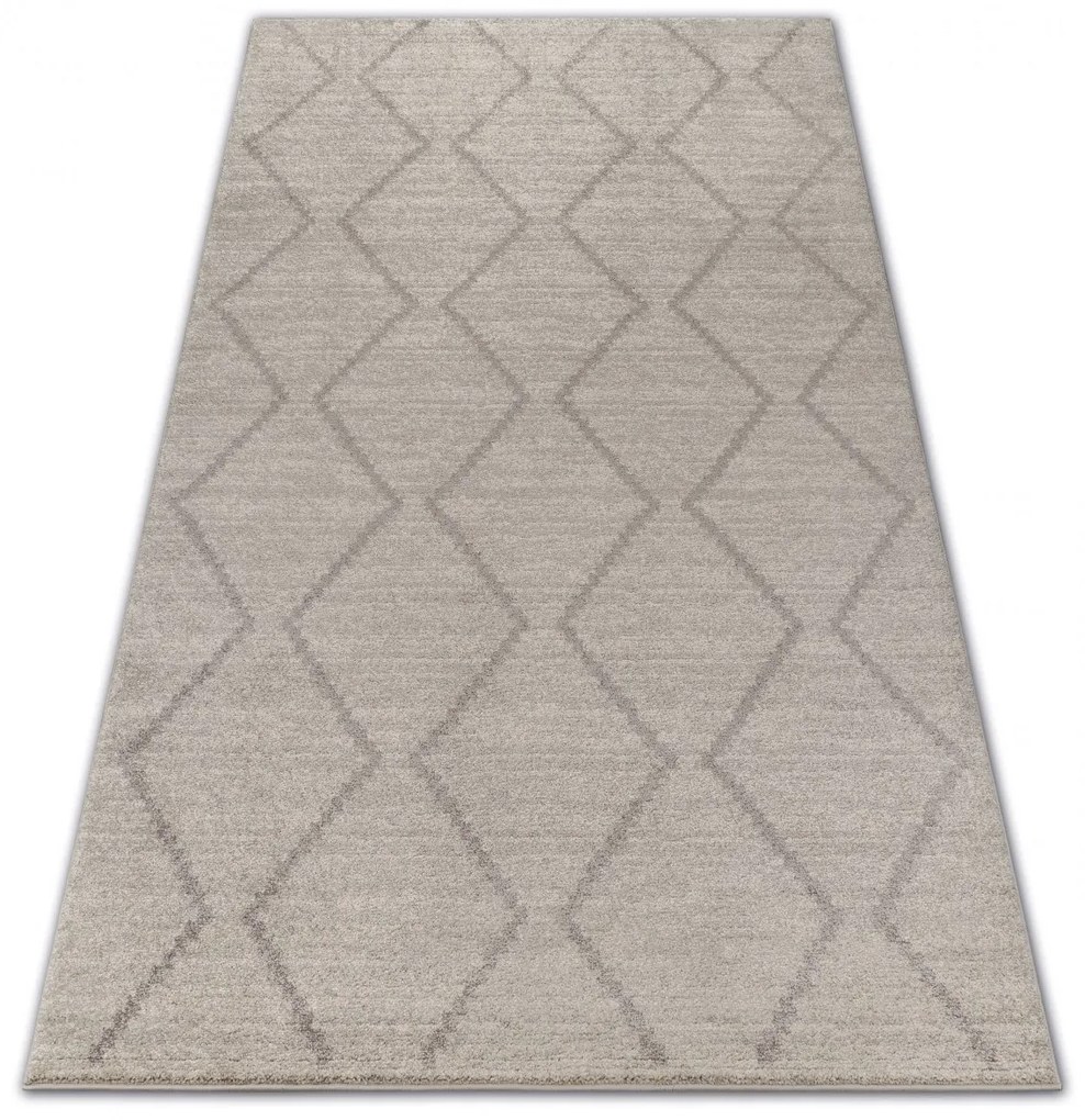Kusový koberec SOFT ROMBY ETNO krémovo-béžový