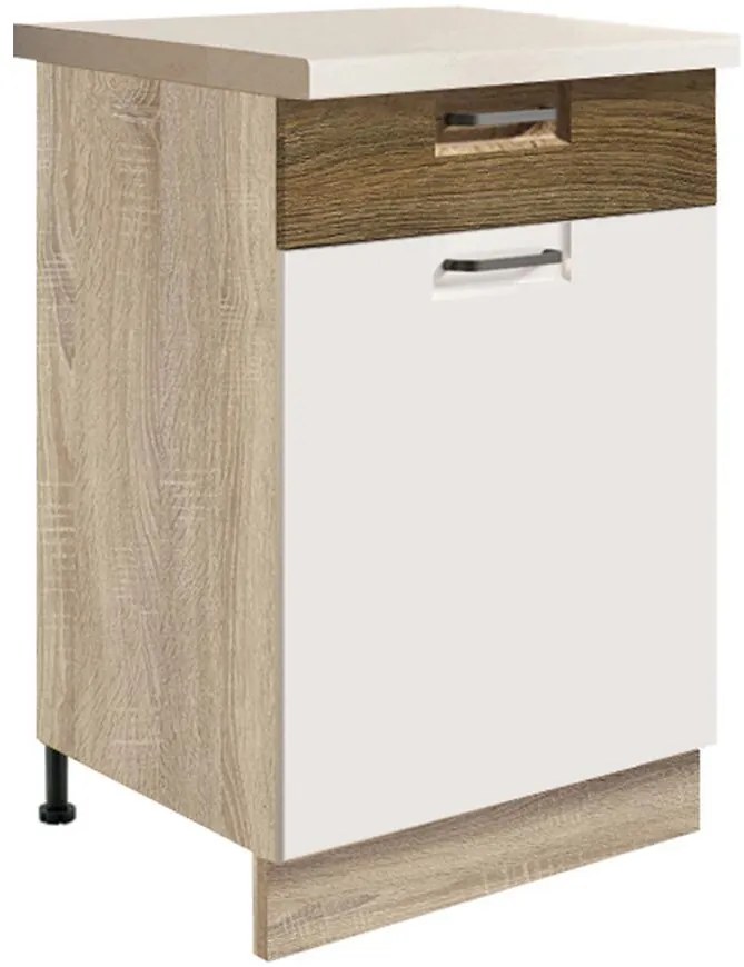 Skrinka do kuchyne Favorit 4d Sonoma/White+Ribbeck