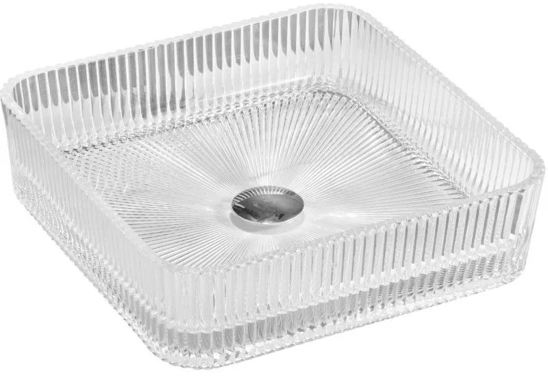 Mexen Nira, sklenené umývadlo na dosku 39 × 39 cm, číra, 24203900