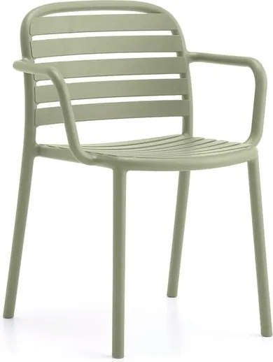 Stolička BELIZE, s podrúčkami, svetlozelená