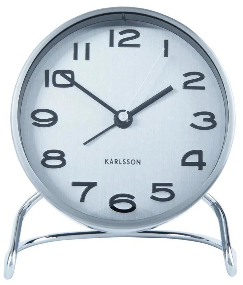 Budík Clock Classical strieborná ∅ 9,5 × 11 cm