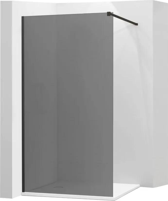 Mexen KIOTO sprchová zástena WALK-IN 8mm, 100x200 cm, sklo šedé-profil čierny, 800-100-101-70-40