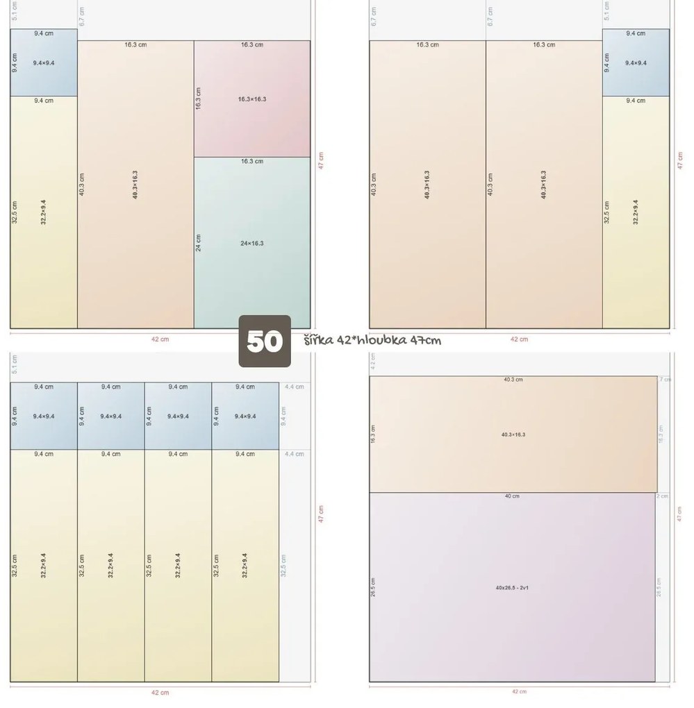 Organizér do zásuvky, príborník 2v1 GREY na varešky a nože 40 x 26,5 cm