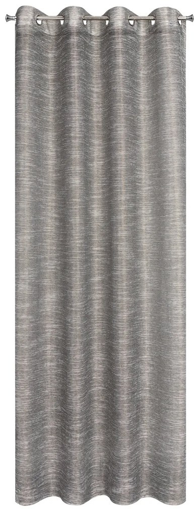 ZÁCLONA NA KRÚŽKOCH RACHEL 140X250 CM SIVÁ