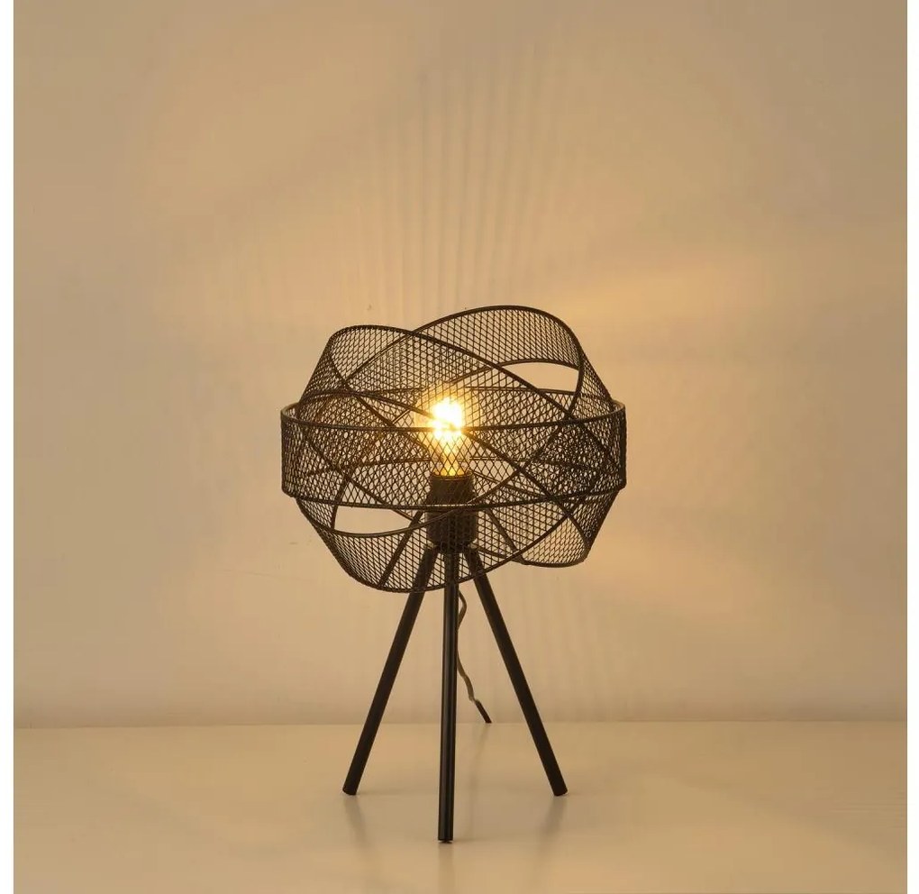 Stolná lampa 1xE27/40W/230V čierna