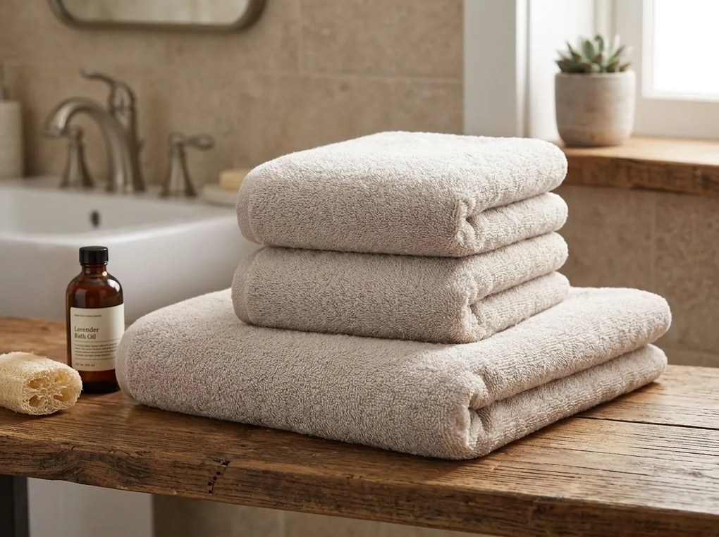 Osuška NORIELLE 70x140 cm béžová, 100% bavlna