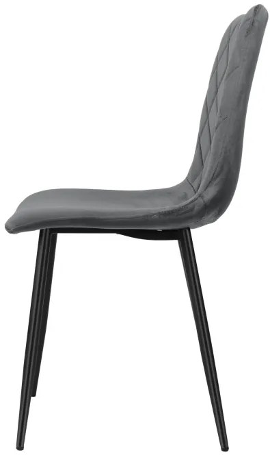 Jedálenská stolička DEXTER zamatová, grafitová