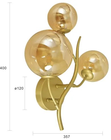 Brilagi - LED Nástenné svietidlo MISTEL 3xG9/3W/230V zlatá