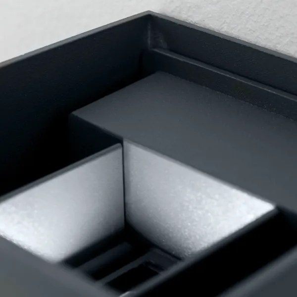 Orion AL 11-1192 - LED vonkajšie nástenné svietidlo CUBE 2xLED/3W/230V IP54 antr