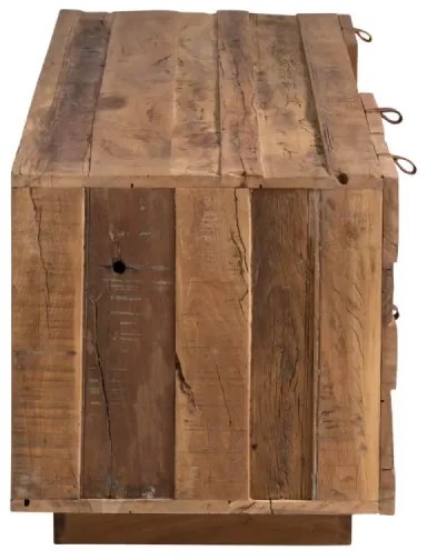 furniture-nabytek.cz - Masívny TV stolík z recyklovaného starého dreva, hnedý – 180×45×45 cm