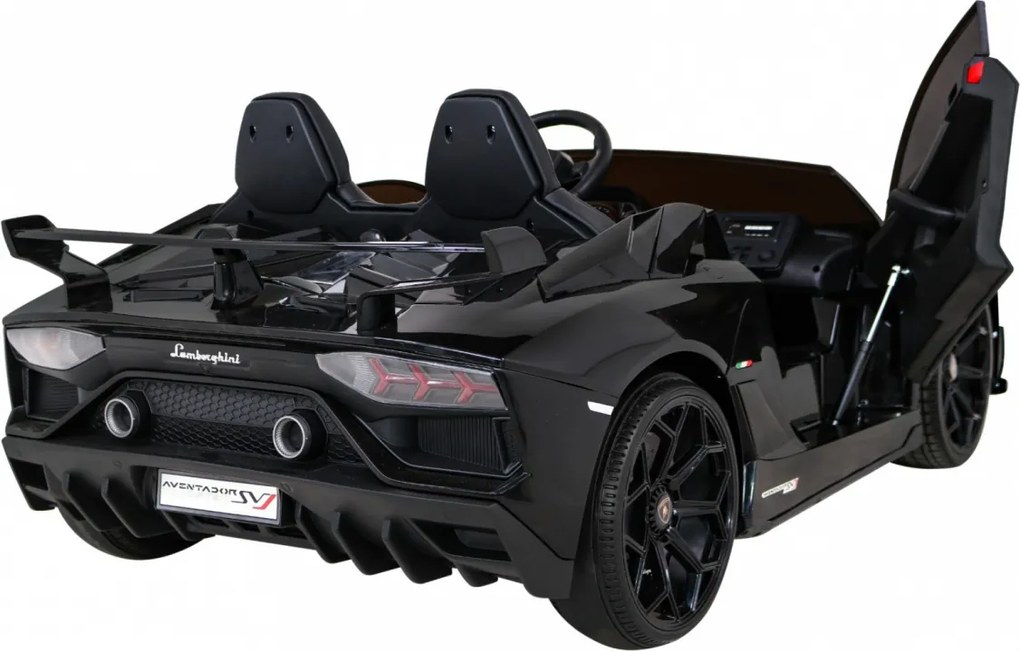 Ramiz Lamborghini SVJ DRIFT elektrické auto pre 2 deti čierne + funkcia driftu + diaľkové ovládanie + MP3 LED + pomalý štart