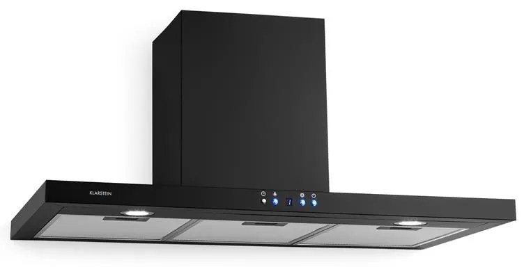 Klarstein Limelight, digestor, 90 cm, nástenný, 600 m³/h, čierny