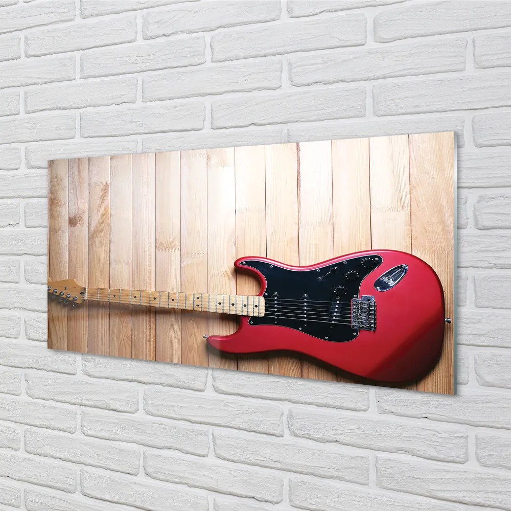 Sklenený obklad do kuchyne Elektrická gitara 125x50 cm