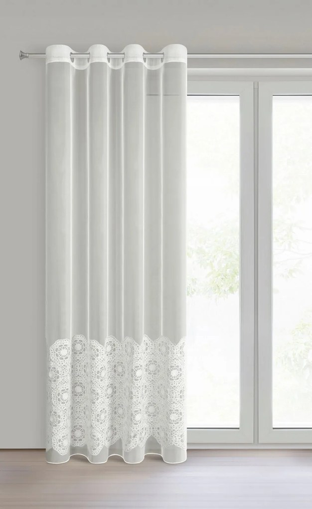 ZÁCLONA NA KRÚŽKOCH LIZA 140X250 CM PRIRODNÁ