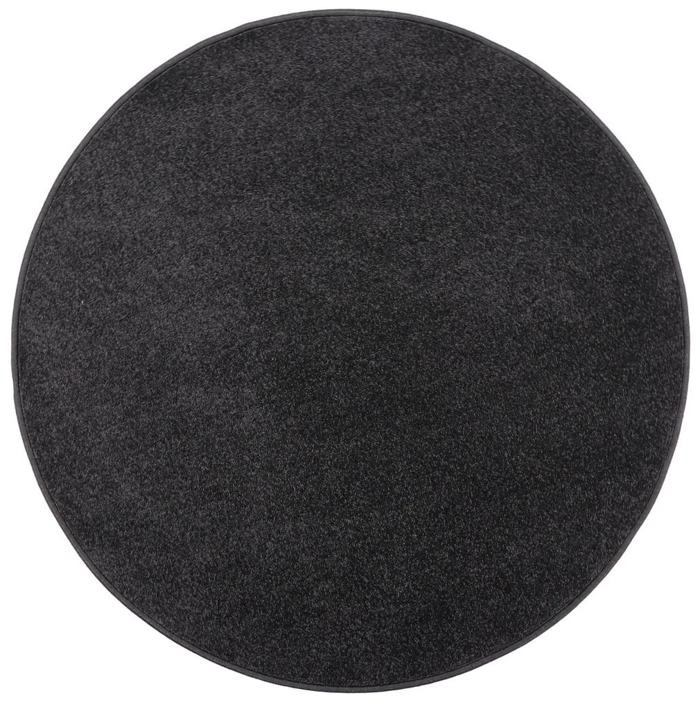Vopi koberce AKCIA: 57x57 (průměr) kruh cm Kusový koberec Eton čierny 78 kruh - 57x57 (priemer) kruh cm