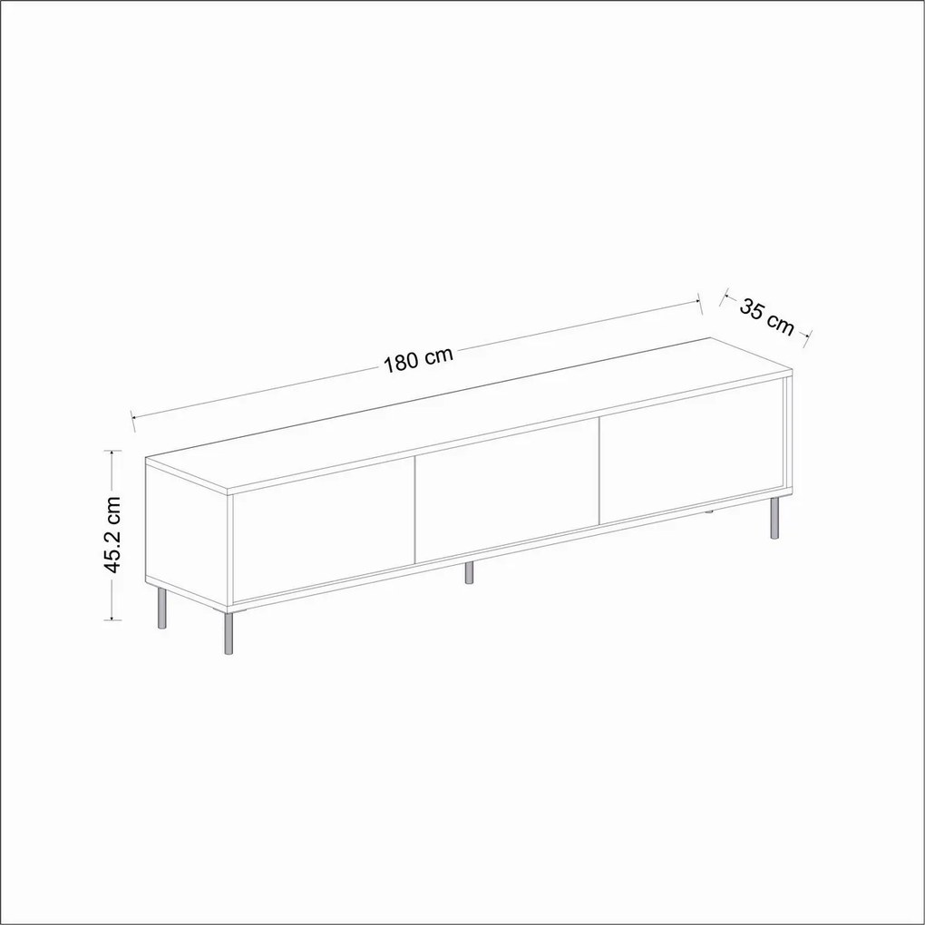 Imaj Biely mramorový a zlatý TV stolík