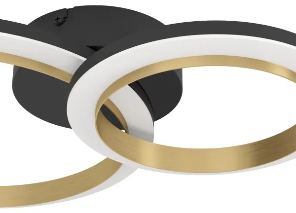 Eglo 901223 - LED Stmievateľné stropné svietidlo CALLIERA LED/12W/230V čierna/zlatá